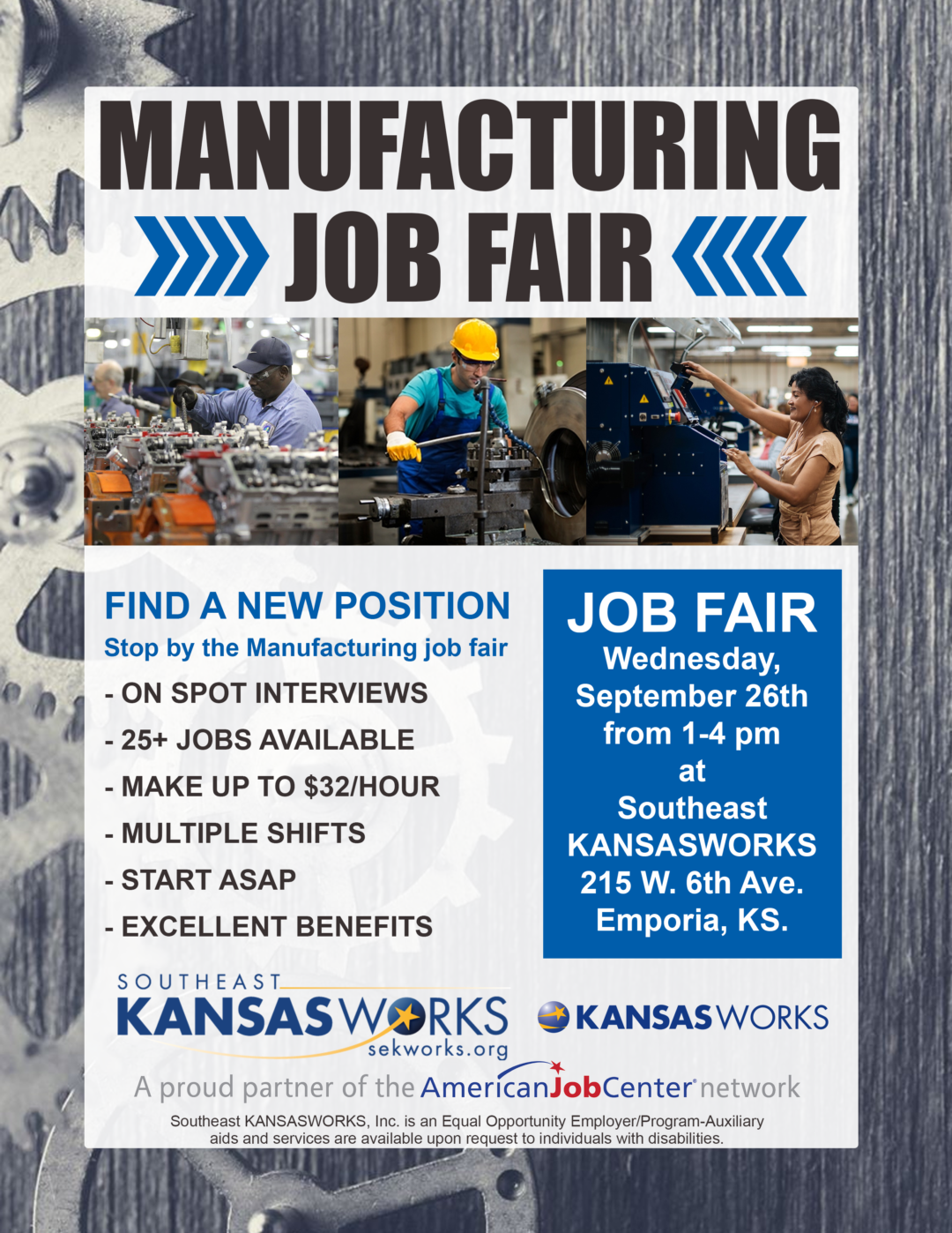 Manufacturing Job Fair Southeast Kansasworks Inc 